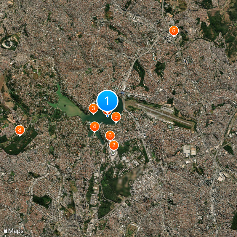 Pampulha Modern Ensemble Map