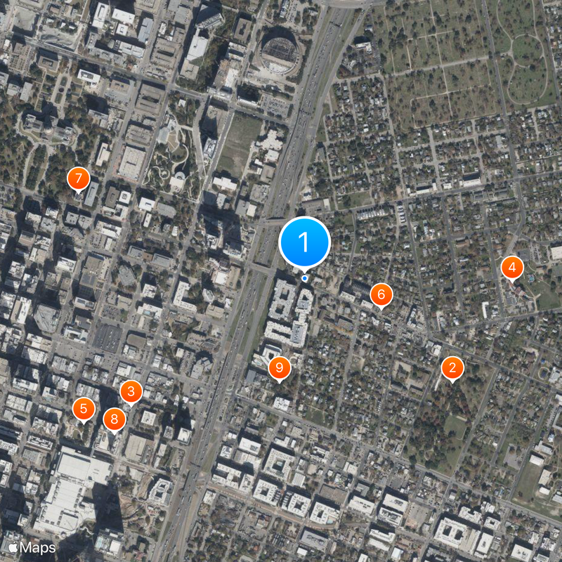 Franklin Barbecue Map