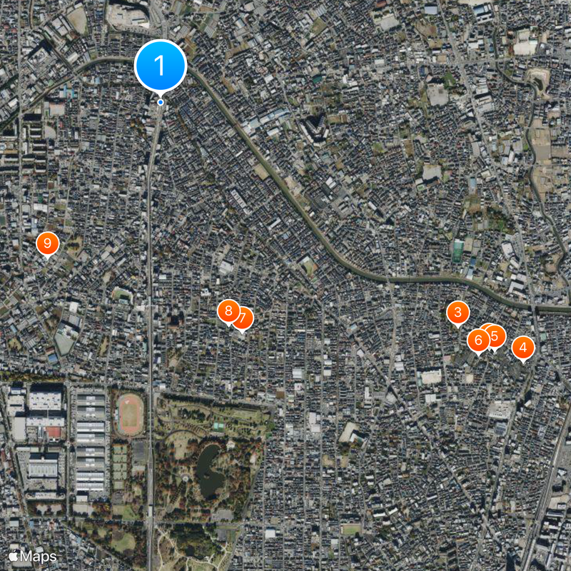Minumadai-shinsuikōen Station Map