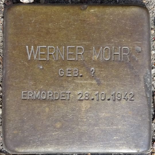 Stolperstein à la mémoire de Werner Mohr
