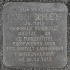 Stolperstein dedicated to Hans Hirschberg