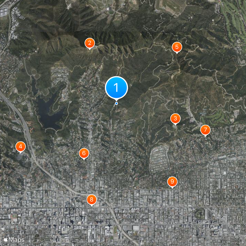 Bronson Canyon Karte