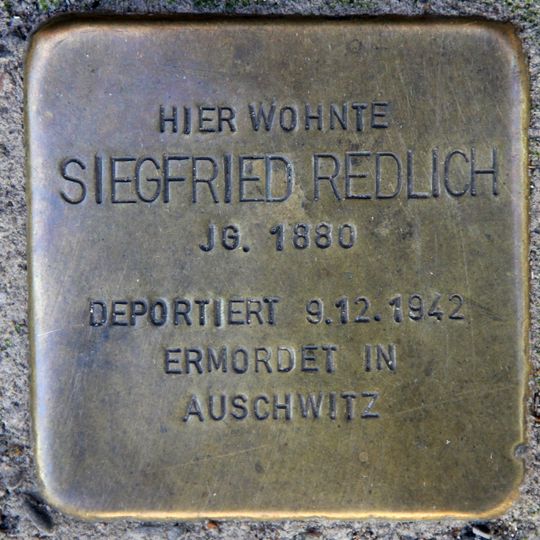 Stolperstein für Siegfried Redlich