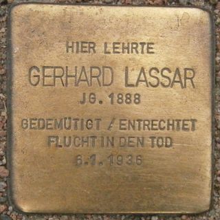 Stolperstein dedicated to Gerhard Lassar
