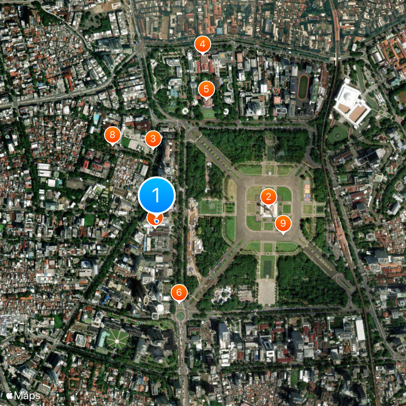 National Museum of Indonesia Map