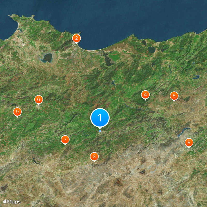 Thagaste Map
