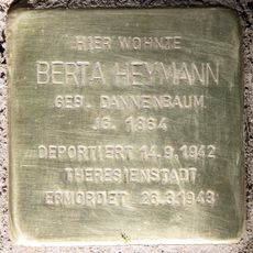 Stolperstein dedicated to Berta Heymann