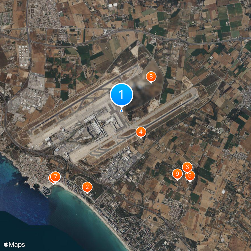 Palma de Mallorca Airport Map