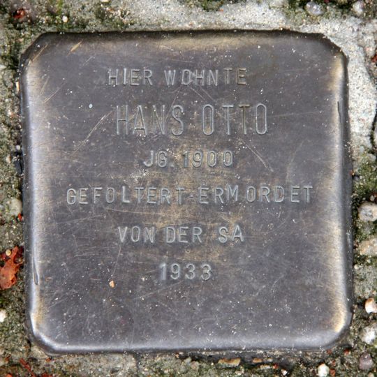 Stolperstein en memoria de Hans Otto