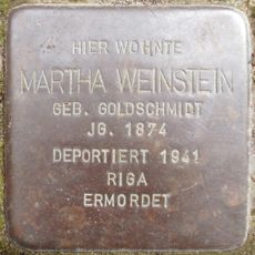 Stolperstein dedicated to Martha Weinstein