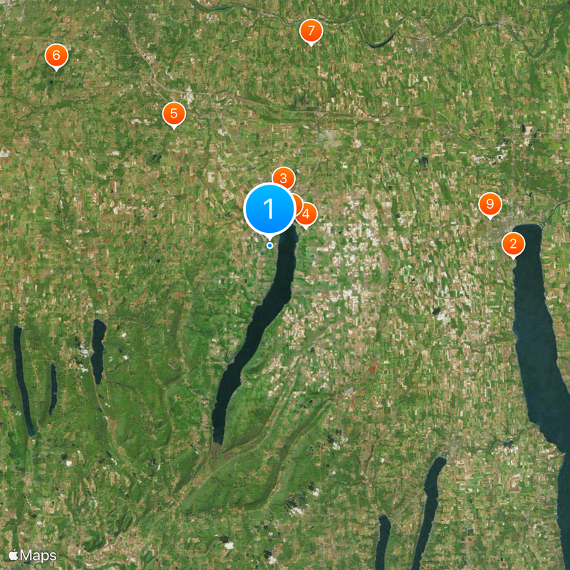 Contea di Ontario Mappa