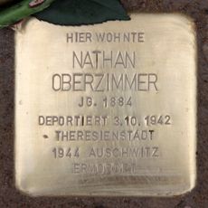 Stolperstein dedicated to Nathan Oberzimmer