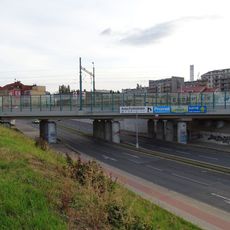 Railway bridge over Podbabská street