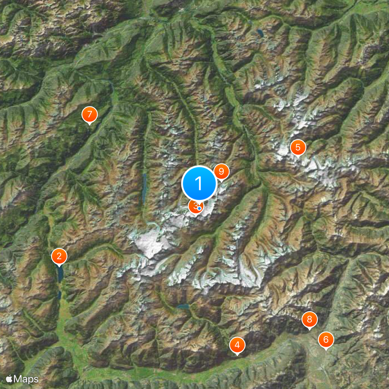 Alpes de l'Ötztal Carte