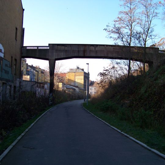 Sokol footbridge in Žižkov
