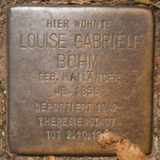 Stolperstein dedicated to Louise Gabriele Böhm