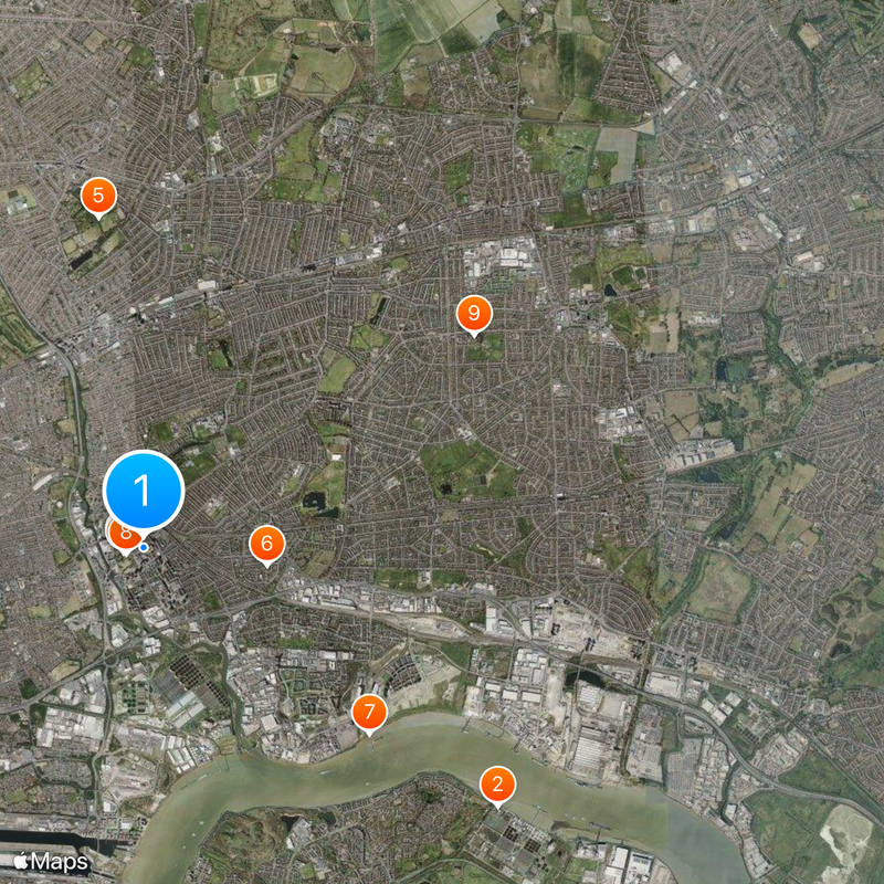 London Borough of Barking and Dagenham Mapa