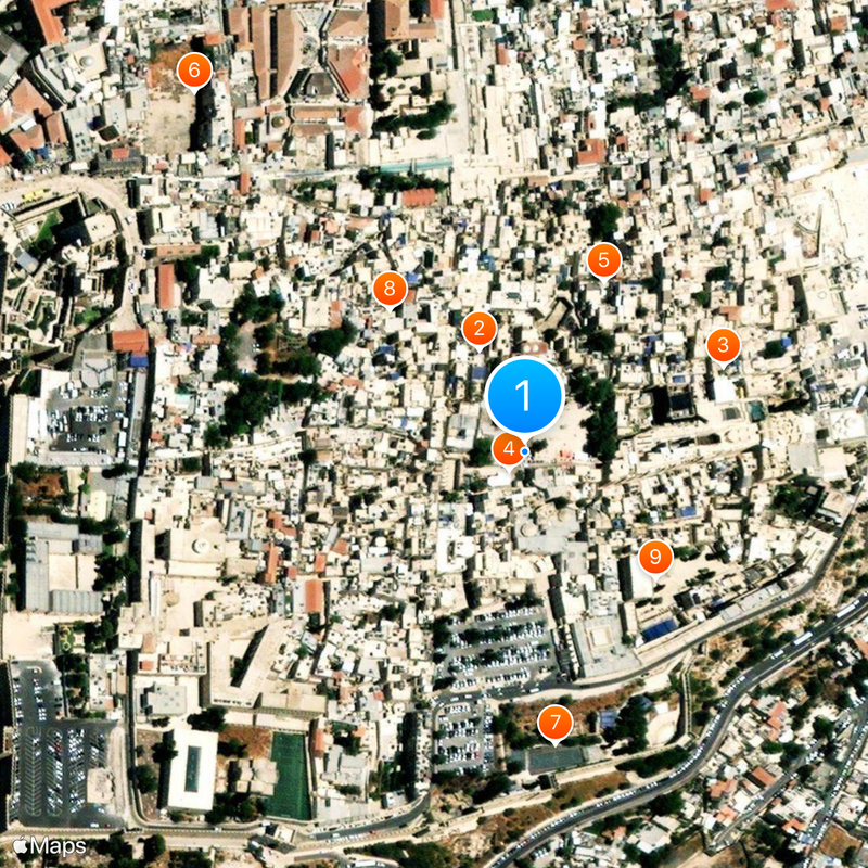 Hurva-Synagoge Karte