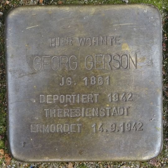 Stolperstein dedicated to Georg Gerson