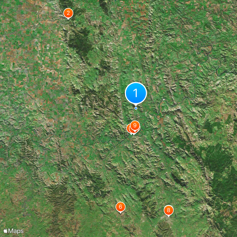 Dog on the Tuckerbox Map