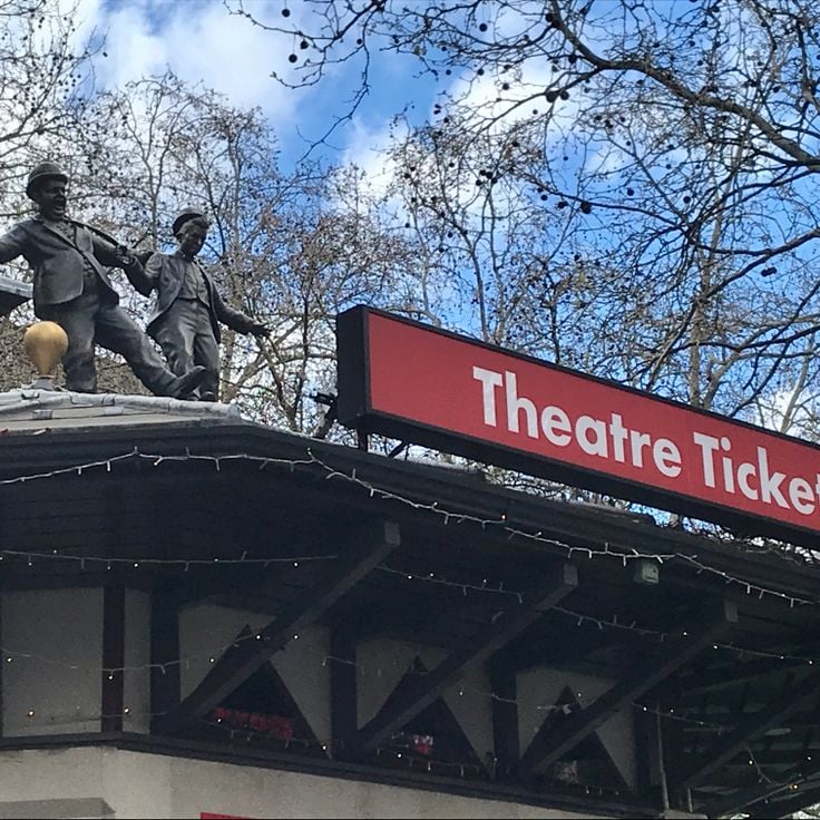 Laurel and Hardy in Leicester Square
