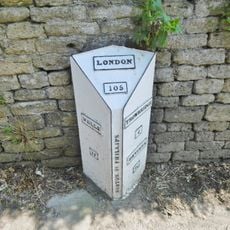 Milepost In Front Of The Cottage