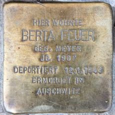 Stolperstein dedicated to Berta Feuer