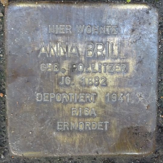 Stolperstein dedicated to Anna Brill