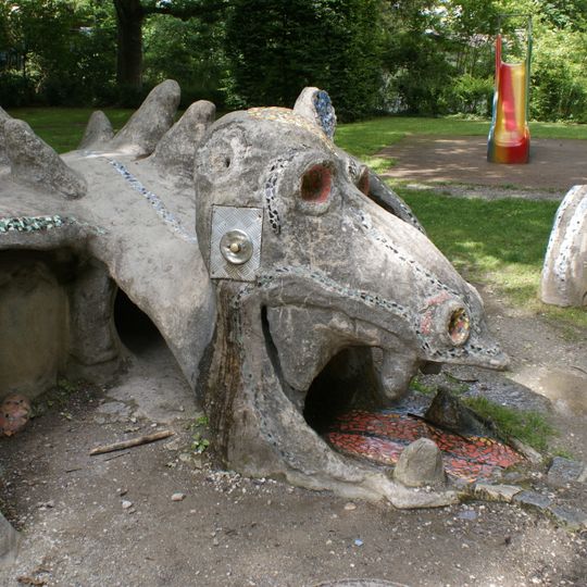 Play fountain playground Goumoënsmatte