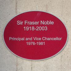Commemorative plaque to Sir Fraser Noble