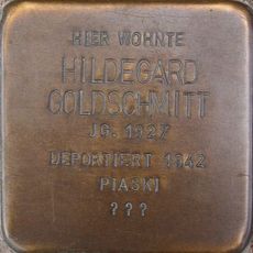 Stolperstein à la mémoire de Hildegard Goldschmitt