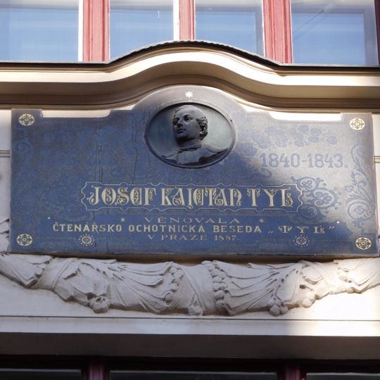Pamětní deska Josefa Kajetána Tyla v Praze