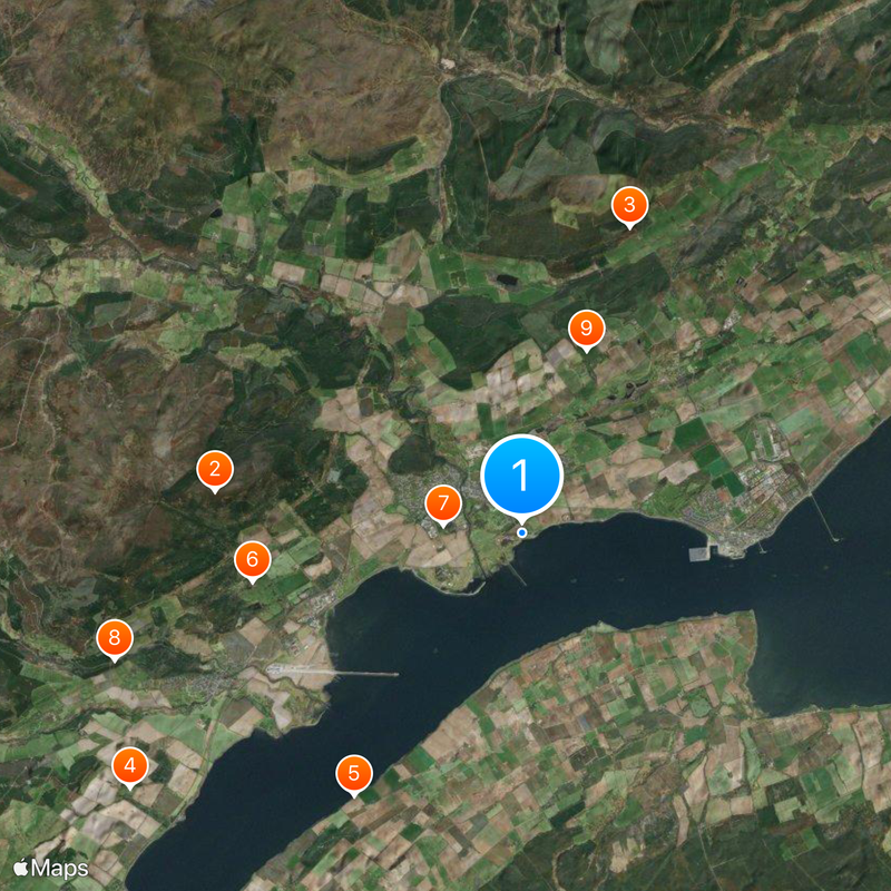 Dalmore distillery Map