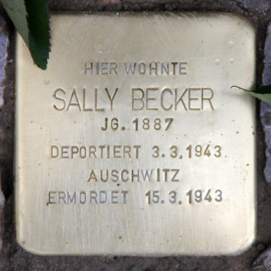 Stolperstein en memoria de Sally Becker