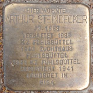 Stolperstein dedicated to Arthur Steindecker
