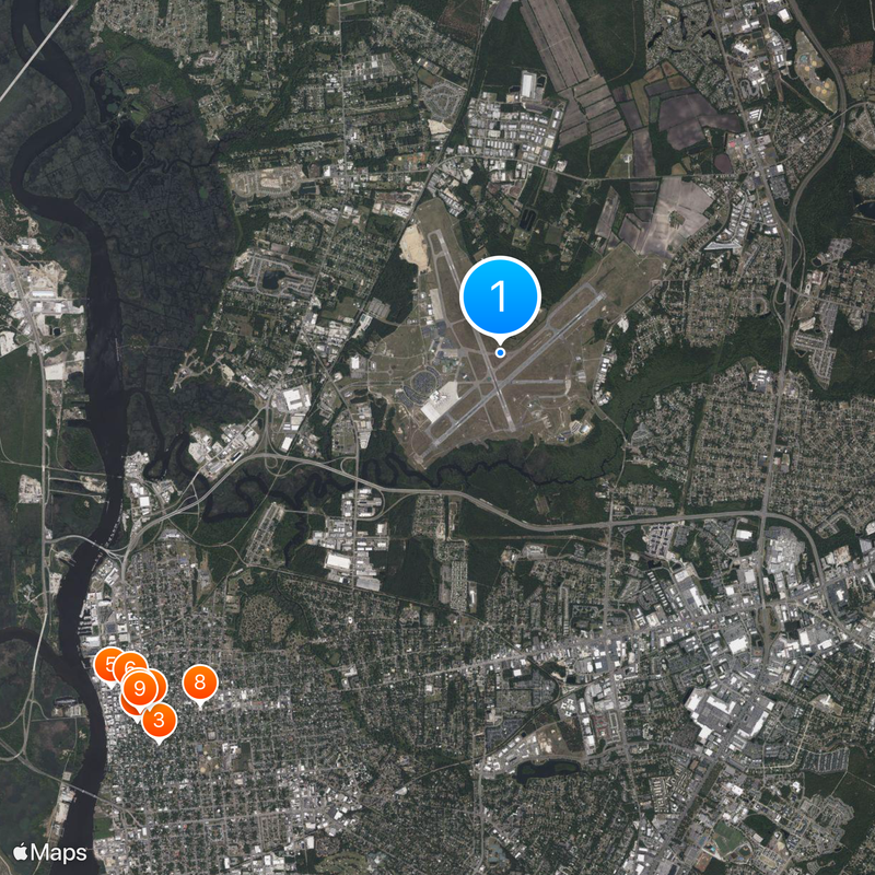 Wilmington International Airport Map