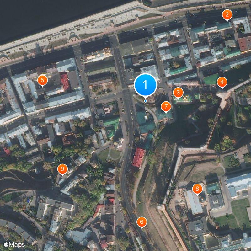 Monument to Minin and Pozharsky Map