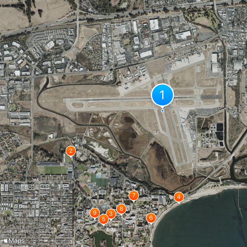 Santa Barbara Municipal Airport Map
