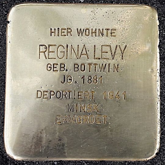 Stolperstein dedicated to Regina Levy