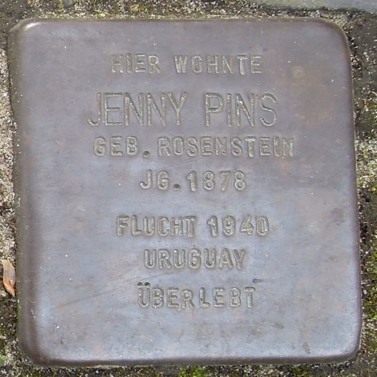 Stolperstein en memoria de Jenny Pins