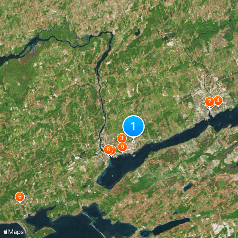 Base des Forces canadiennes Trenton Carte