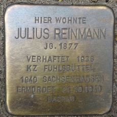 Stolperstein dedicated to Julius Reinmann