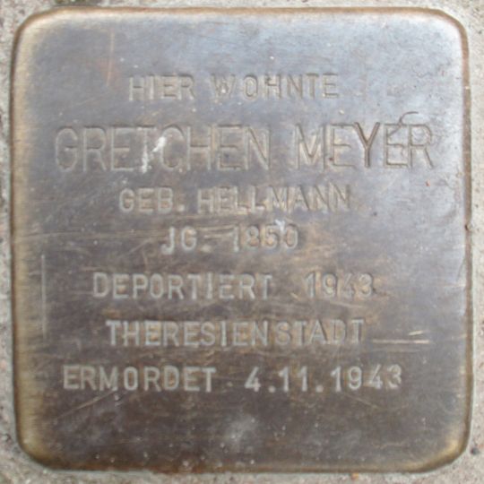 Stolperstein dedicated to Gretchen Meyer