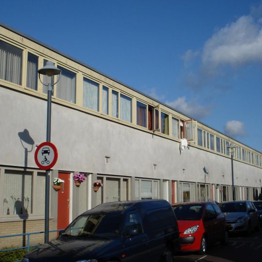 Kubusvorminge eengezinswoningen in de Kiefhoek