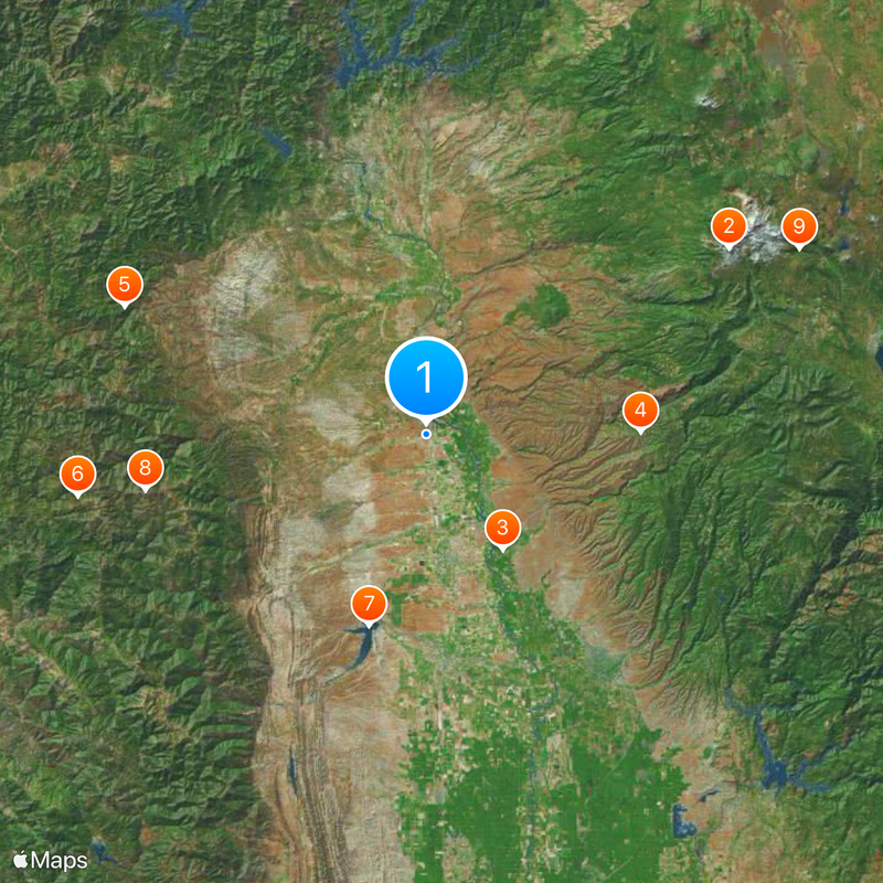 Condado de Tehama Mapa