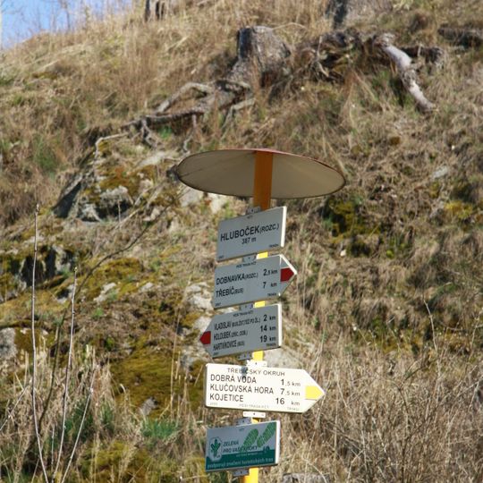 Rozcestník Hluboček - rozc.