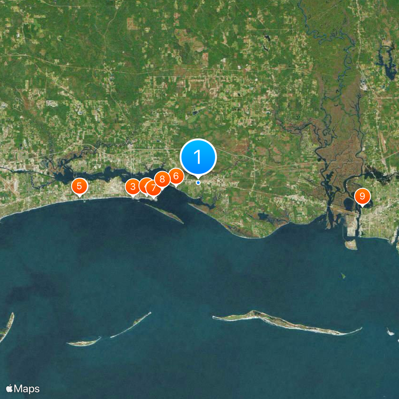 Ocean Springs Mappa
