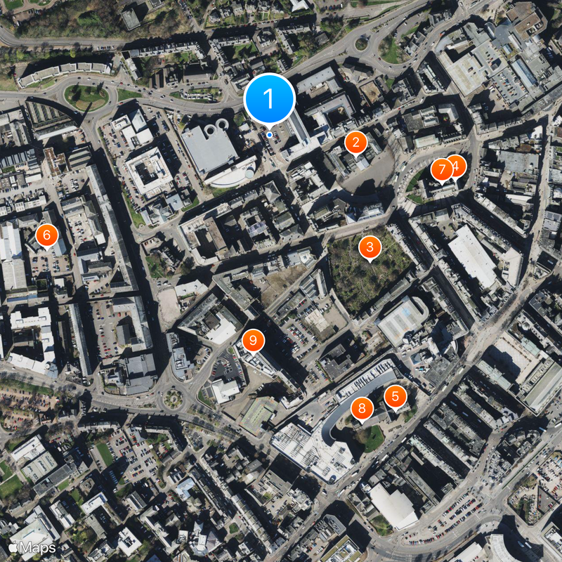 University of Abertay Dundee Map