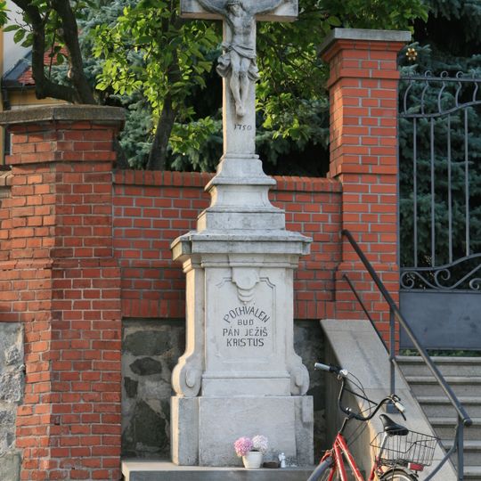 Crucifix in front of the church