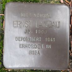 Stolperstein à la mémoire d’Ernst Landau